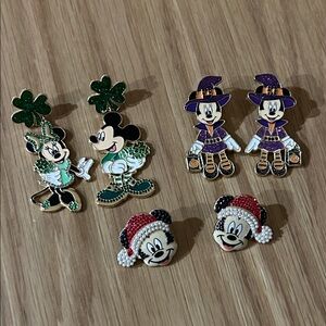 3 Disney Bauble Bar Character Earring Sets